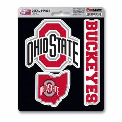 Ohio State University Buckeyes Team Logo - Set Of 3 Sticker Sheet