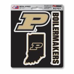 Purdue University Boilermakers Team Logo - Set Of 3 Sticker Sheet
