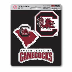 University Of South Carolina Gamecocks Team Logo - Set Of 3 Sticker Sheet