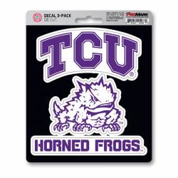 Texas Christian University Horned Frogs Team Logo - Set Of 3 Sticker Sheet