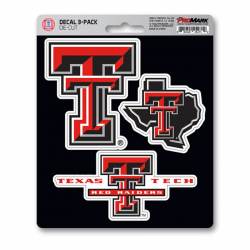 Texas Tech University Red Raiders Team Logo - Set Of 3 Sticker Sheet