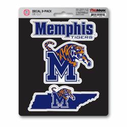 University Of Memphis Tigers Team Logo - Set Of 3 Sticker Sheet