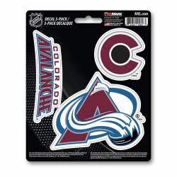 Colorado Avalanche Team Logo - Set Of 3 Sticker Sheet