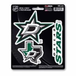 Dallas Stars Team Logo - Set Of 3 Sticker Sheet