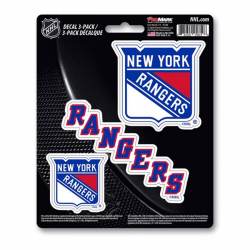 New York Rangers Team Logo - Set Of 3 Sticker Sheet