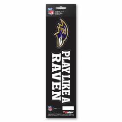 Baltimore Ravens Play Like A Raven Slogan & Logo - Set Of 2 Vinyl Stickers
