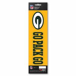 Green Bay Packers Go Pack Go Slogan & Logo - Set Of 2 Vinyl Stickers
