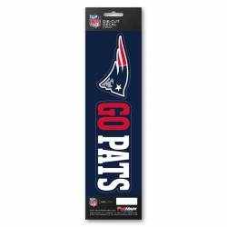 New England Patriots Go Pats Slogan & Logo - Set Of 2 Vinyl Stickers