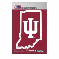 Indiana University Hoosiers Home State Indiana Shaped - Vinyl Sticker