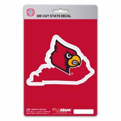 University Of Louisville Cardinals Home State Kentucky Shaped - Vinyl Sticker