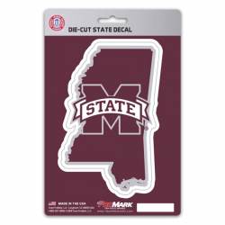 Mississippi State University Bulldogs Home State Mississippi Shaped - Vinyl Sticker