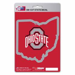 Ohio State University Buckeyes Home State Ohio Shaped - Vinyl Sticker