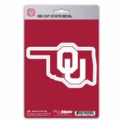 University Of Oklahoma Sooners Home State Oklahoma Shaped - Vinyl Sticker
