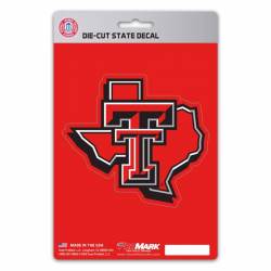 Texas Tech University Red Raiders Home State Texas Shaped - Vinyl Sticker