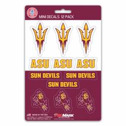 Arizona State University Sun Devils - Set Of 12 Sticker Sheet