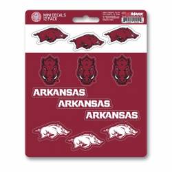 University Of Arkansas Razorbacks - Set Of 12 Sticker Sheet