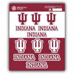 Indiana University Hoosiers - Set Of 12 Sticker Sheet