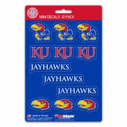 University Of Kansas Jayhawks - Set Of 12 Sticker Sheet