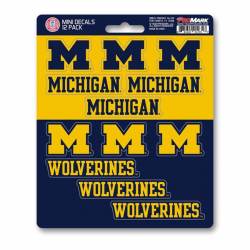 University Of Michigan Wolverines - Set Of 12 Sticker Sheet