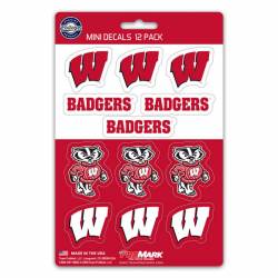 University Of Wisconsin Badgers - Set Of 12 Sticker Sheet