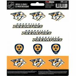 Nashville Predators - Set Of 12 Sticker Sheet