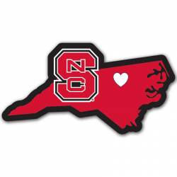 North Carolina State University Wolfpack Home State Logo - Vinyl Sticker
