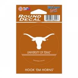 University Of Texas Longhorns - 3x3 Round Vinyl Sticker