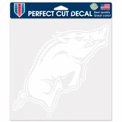 University Of Arkansas Razorbacks - 8x8 White Die Cut Decal