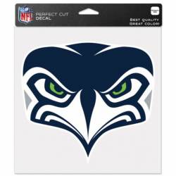 Seattle Seahawks Hawk Head Logo - 8x8 Full Color Die Cut Decal