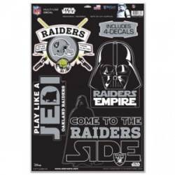 Oakland Raiders Star Wars Yoda - Set of 4 Ultra Decals