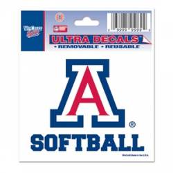 University Of Arizona Wildcats Softball - 3x4 Ultra Decal