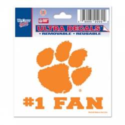 Clemson University Tigers #1 Fan - 3x4 Ultra Decal