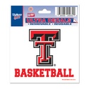 Texas Tech University Red Raiders Basketball - 3x4 Ultra Decal