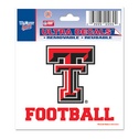 Texas Tech University Red Raiders Football - 3x4 Ultra Decal