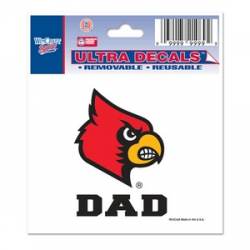 University Of Louisville Cardinals Dad - 3x4 Ultra Decal