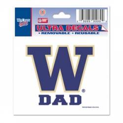 University Of Washington Huskies Dad - 3x4 Ultra Decal