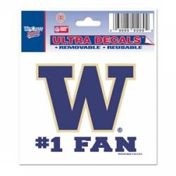 University Of Washington Huskies #1 Fan - 3x4 Ultra Decal