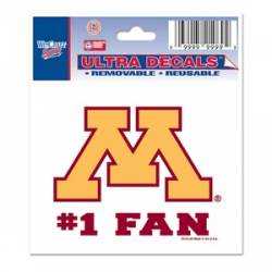 University Of Minnesota Golden Gophers #1 Fan - 3x4 Ultra Decal