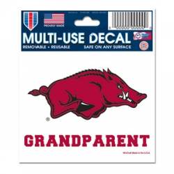 University Of Arkansas Razorbacks Grandparent - 3x4 Ultra Decal