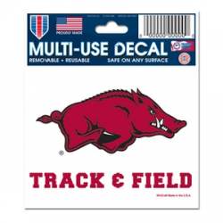 University Of Arkansas Razorbacks Track & Field - 3x4 Ultra Decal