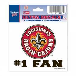University Of Louisiana-Lafayette Ragin Cajuns #1 Fan - 3x4 Ultra Decal