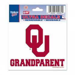 University Of Oklahoma Sooners Grandparent - 3x4 Ultra Decal