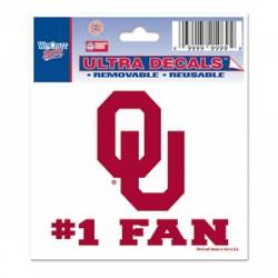 University Of Oklahoma Sooners #1 Fan - 3x4 Ultra Decal
