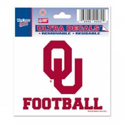 University Of Oklahoma Sooners Football - 3x4 Ultra Decal