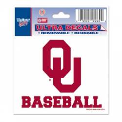 University Of Oklahoma Sooners Baseball - 3x4 Ultra Decal