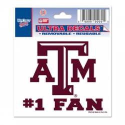 Texas A&M University Aggies #1 Fan - 3x4 Ultra Decal