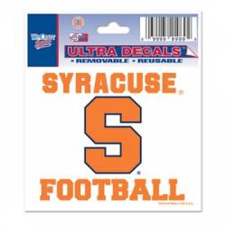 Syracuse University Orange Football - 3x4 Ultra Decal