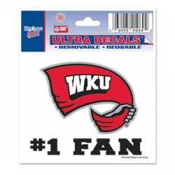 Western Kentucky University Hilltoppers #1 Fan - 3x4 Ultra Decal