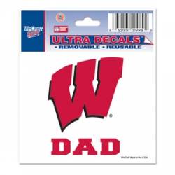 University Of Wisconsin Badgers Dad - 3x4 Ultra Decal