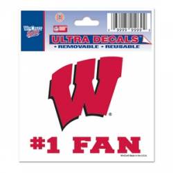 University Of Wisconsin Badgers #1 Fan - 3x4 Ultra Decal